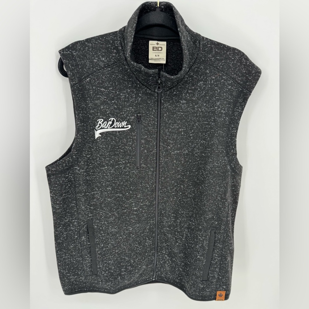 Bardown Men's Knitted Fleece Stretch Embroidered Vest